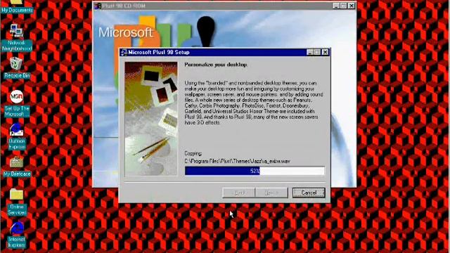 Installing Microsoft Plus! on Windows 98 смотреть онлайн