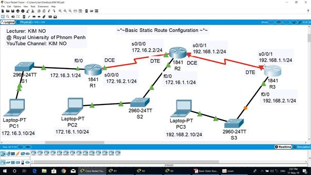Basic Static Route Configuration by Lecturer KIM NO @RUPP смотреть онлайн