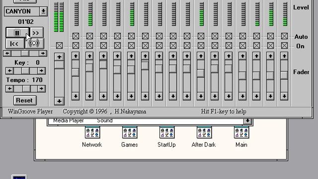 CANYON.MID played in WinGroove in Windows 3.1 смотреть онлайн