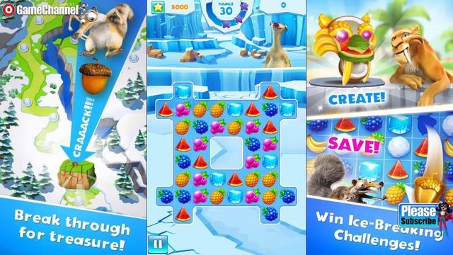 Ice Age Avalanche Join Sid, Manny and Diego Free İOS Windows Android Puzzle Game смотреть онлайн