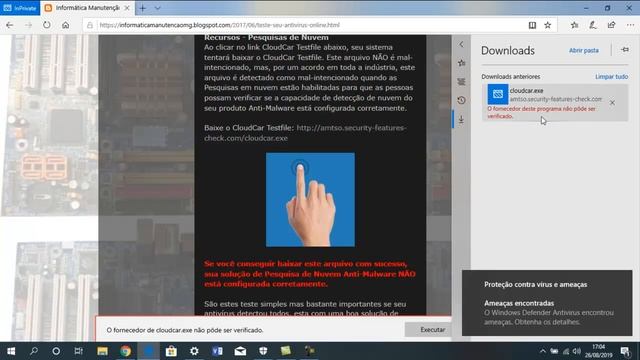 Teste do Windows Defender 2019 смотреть онлайн