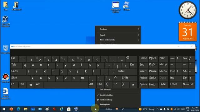 Hidden Exit Explorer button on taskbar context menu (short video) смотреть онлайн