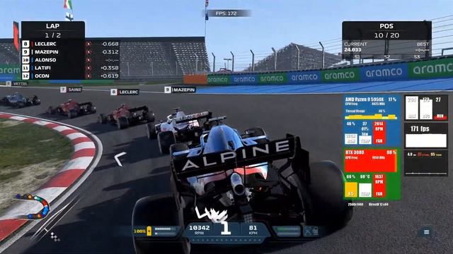 Windows 11 - F1 2021 - FPS - 5950X - 3080 - Benchmark смотреть онлайн