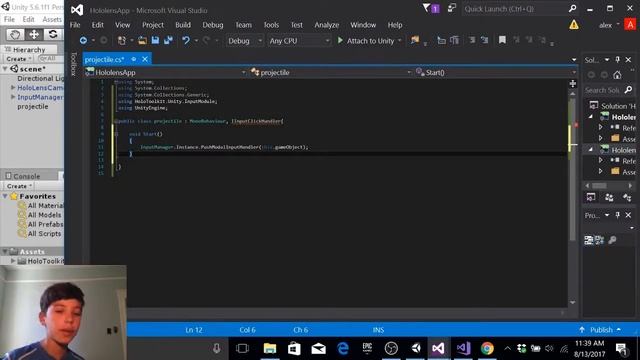Hololens Simple Tracking Tutorial Unity 3D (No Headset Required) смотреть онлайн