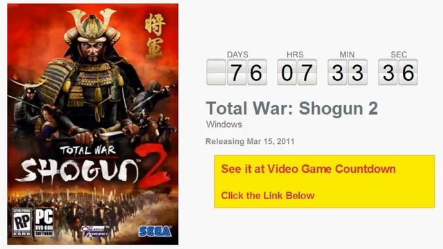 Total War: Shogun 2 PC Countdown смотреть онлайн