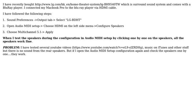 Macbook not giving 5.1 Surround sound even after Audio-Midi configuration смотреть онлайн