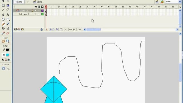 kite move on specific path guide layer in Macromedia Flash смотреть онлайн