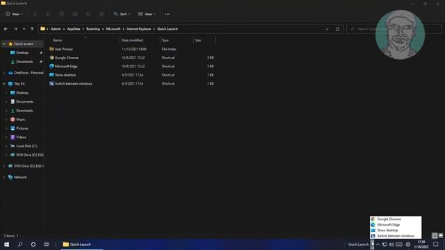 Windows 11 : Add The Quick Launch Toolbar to the Taskbar смотреть онлайн