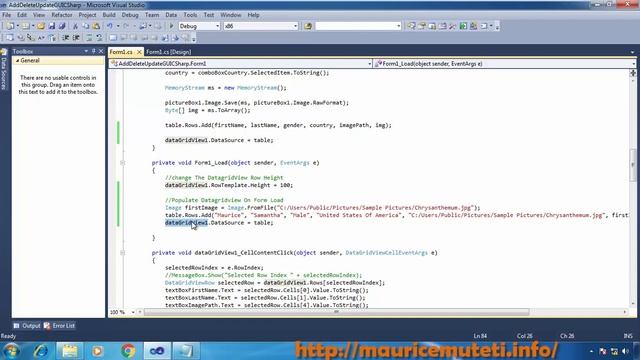 C# GUI TUTORIAL #19 (ADD, UPDATE, DELETE) - How To Populate DataGridView With Static Data In [C#] смотреть онлайн