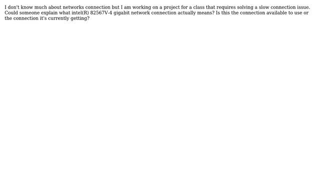Can someone explain intel(R) 82567V-4 gigabit network connection? смотреть онлайн