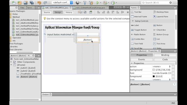 Materi Online - Method - Pemrograman Berorientasi Obyek PBO JAVA Netbeans GUI смотреть онлайн