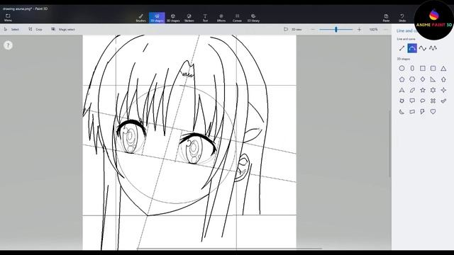 Drawing Yuuki Asuna [Sword art online]_ Anime paint 3D смотреть онлайн