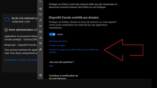 Autoriser une application a accéder a la mémoire protégée смотреть онлайн