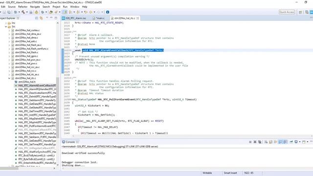 026 RTC Alarm (STM32CubeIDE STLink Debug STMSudio) смотреть онлайн