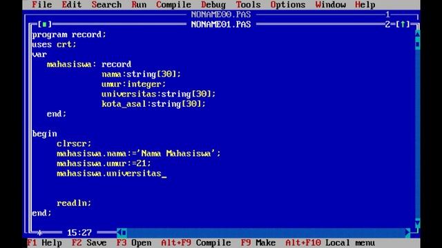 7.1 Free Pascal Tutorial - Record Part 1 смотреть онлайн