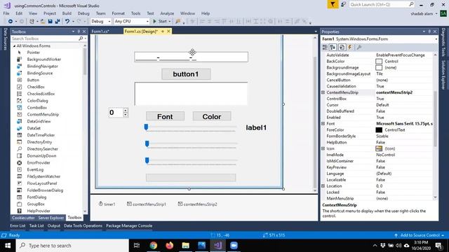 Common Controls in C#: TrackBar, ProgressBar, ContextMenuStrip, TabControl смотреть онлайн