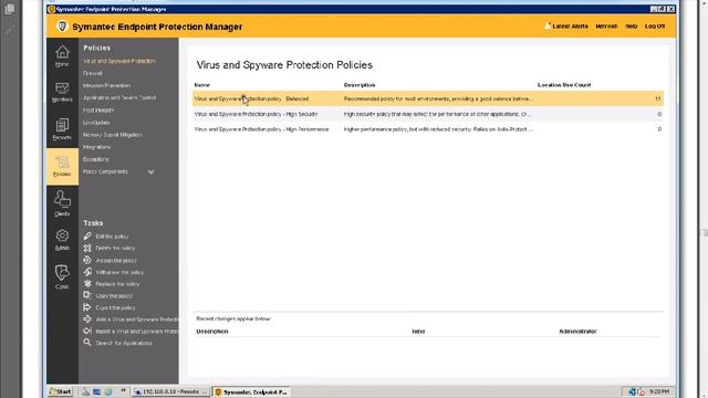 Symantec Endpoint Protection Manager Virus and Spyware Protection Policies E-Mail Scan смотреть онлайн