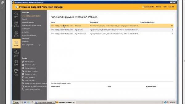 Symantec Endpoint Protection Manager Virus and Spyware Protection Policies E-Mail Scan