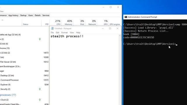 작업관리자 프로세스 은닉 (Taskmgr.exe Stealth Process) смотреть онлайн