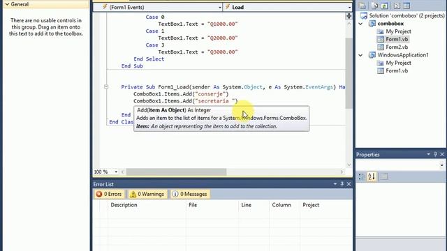 List Box y Combo Box en Visual Basic смотреть онлайн