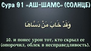 Сура 91 аш-Шамс (арабские и русские титры) - Мухаммад Люхайдан