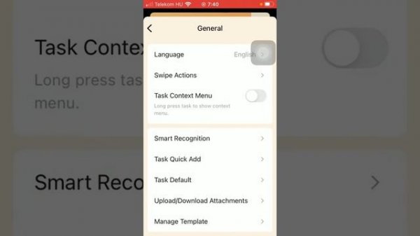 How to select the language on TickTick?
