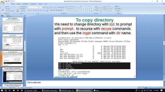 WinLin-Sharing files from Windows to Linux Centos by Lecturer KIM NO @RUPP смотреть онлайн