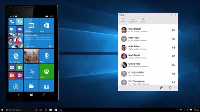 Microsoft teases hand-off for phone calls in windows 10 смотреть онлайн