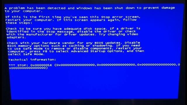 How to fix BSOD Stop Code: STOP 0x0000001E KMODE_EXCEPTION_NOT_HANDLED смотреть онлайн