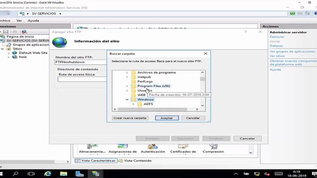 Configuracion de FTP en IIS Windows Server 2016 смотреть онлайн