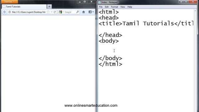 HTML Tutorials in Tamil Part - 7 Notepad++ смотреть онлайн