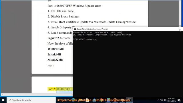 Fix Error Code 0x80072F8F in Windows 10 (2020 Full Solutions) смотреть онлайн