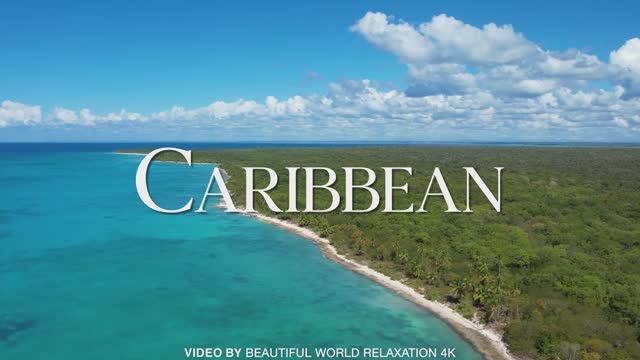 Caribbean Relaxing Video 4K Ultra HD - Enjoy the Beautiful Scenery with Relaxing Music for the Soul смотреть онлайн