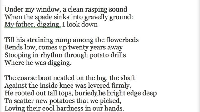 Poetry Analysis: Seamus Heaney's "Digging" смотреть онлайн