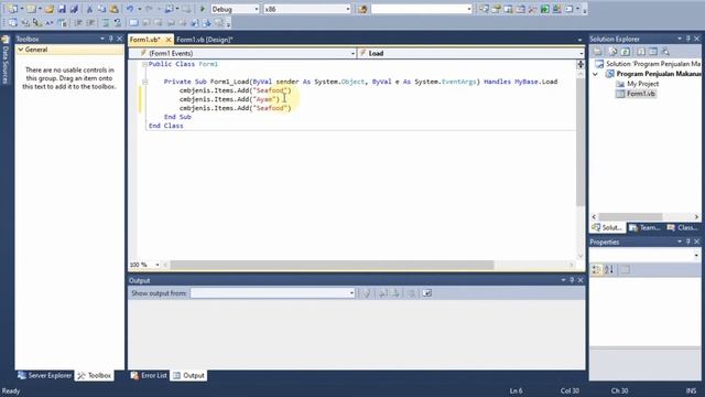 Tutorial Membuat Program Aplikasi Penjualan Makanan dengan Visual Studio 2010 смотреть онлайн