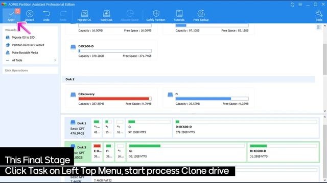 Clone Windows AOMEI Partition Assistant All Partition all partition