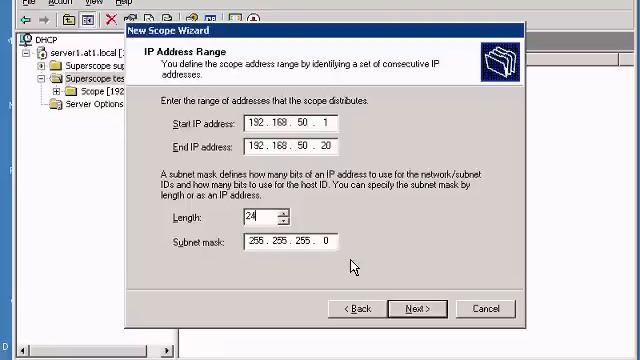 Create additional scopes in a windows DHCP superscope смотреть онлайн