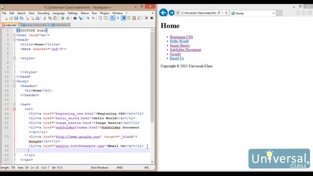 Lesson 4: Adding Web Links and Images - HTML Course смотреть онлайн