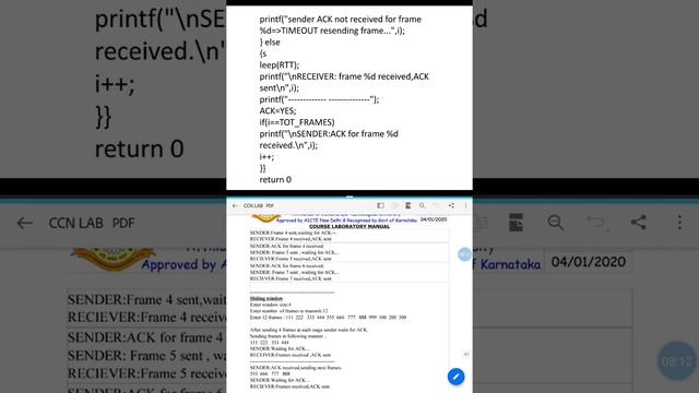 6Sem-Computer network lab-Part B- Program 5: Implementation of stop& wait /sliding window protocol смотреть онлайн
