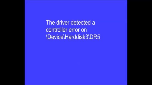 Event Viewer - The driver detected a controller error on \Device\Harddisk3\DR5 смотреть онлайн