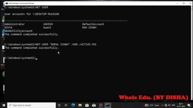 How to use net user command. смотреть онлайн