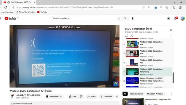Windows BSOD Compilation Part 11 смотреть онлайн