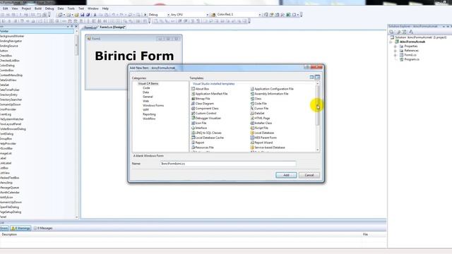 Windows Form Application İkinci Formu Açmak смотреть онлайн
