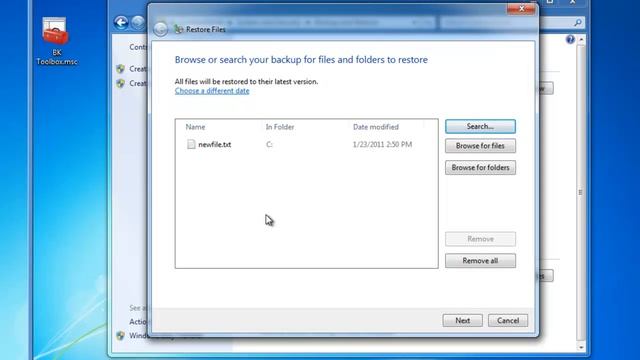 Restore data using the Windows 7 Backup and Restore Wizard смотреть онлайн