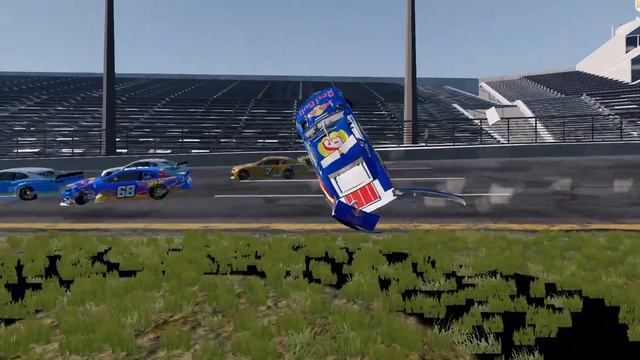 BeamNG NASCAR Crashes #11
