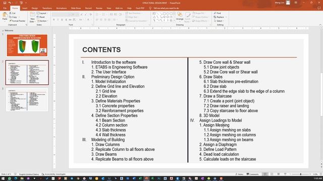 Lecture 00 RC Design CSI ETABS [Introduction] смотреть онлайн