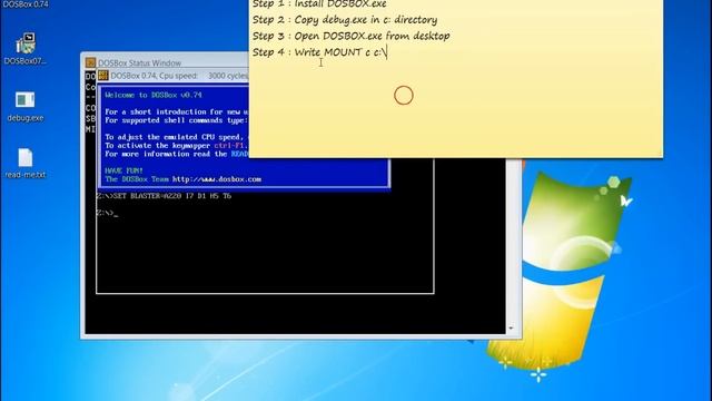How to install Debug.exe in Windows 7/8/8.1 64bit смотреть онлайн