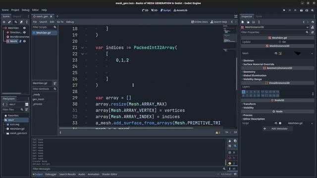 Basics of MESH GENERATION in Godot 4 0 смотреть онлайн