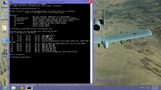 QS 145 Using Traceroute command in Windows 8 смотреть онлайн