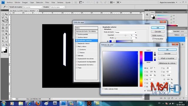tutorial ; Como hacer el efecto de sable de luz en photoshop cs4 смотреть онлайн